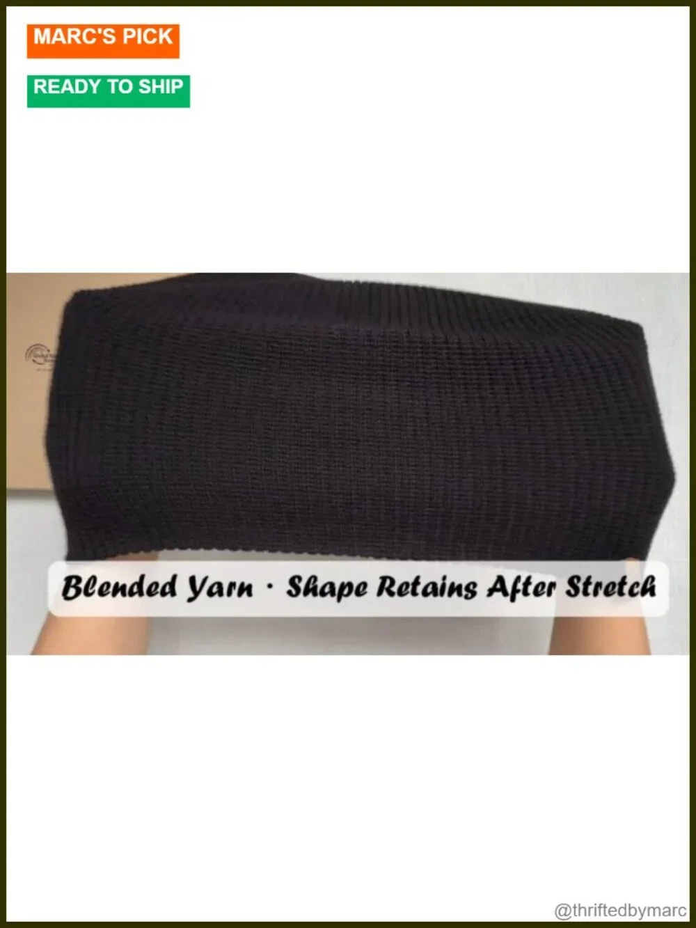 Merino Wool Blend Beanie, Warm Knit Hat for Ski Hiking & Outdoor, Slouch or